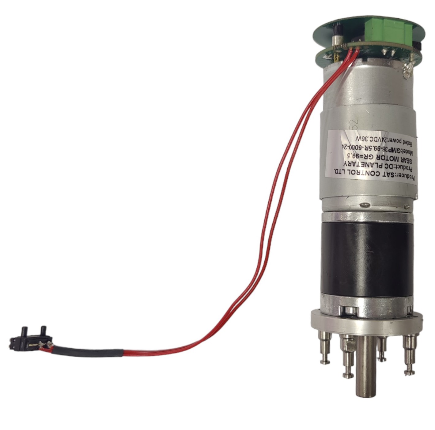 Gear motor assy SM4 M2 with pins & TIV25F-32C / 5035 / POGMOTSM4M2 ...