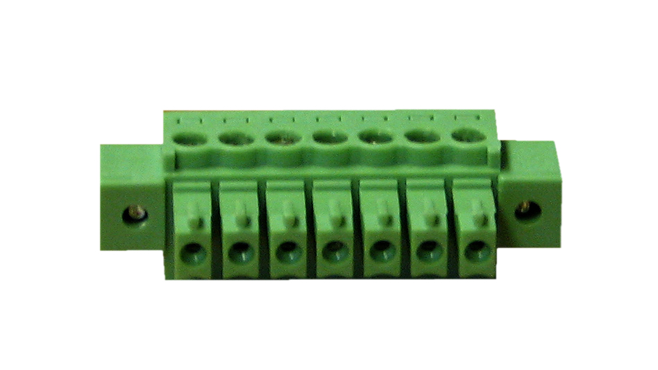 Connector 7 pin. R=3.5 for screwed fast. green - Solar Motors