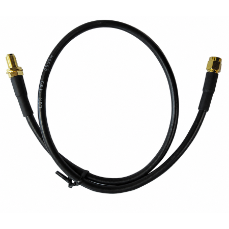 Coax cable LMR 195 w con. RP-SMA-F/RP-SMA-M L=0,5M, water protected, UV stable