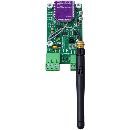 Converter RS485 to LoRa Master LR01 wireless, TIV49A_R3/4/5, DIN rail, w. foldable ext. ant. 433MHz (0450)